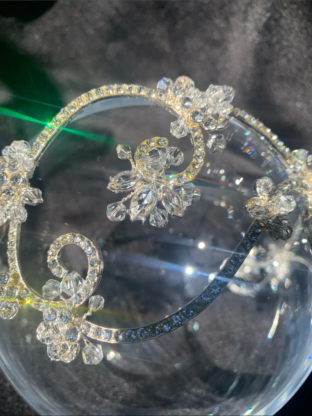 Crystal Floral RHINESTONE Hair Vine Tiara - Elegant Women's Hair Accessory